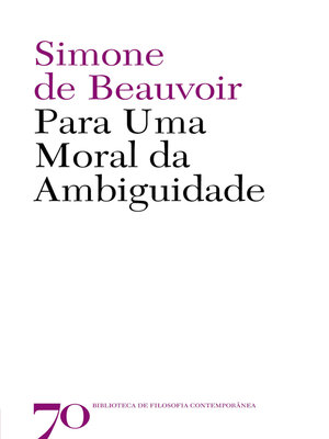 cover image of Para Uma Moral da Ambiguidade